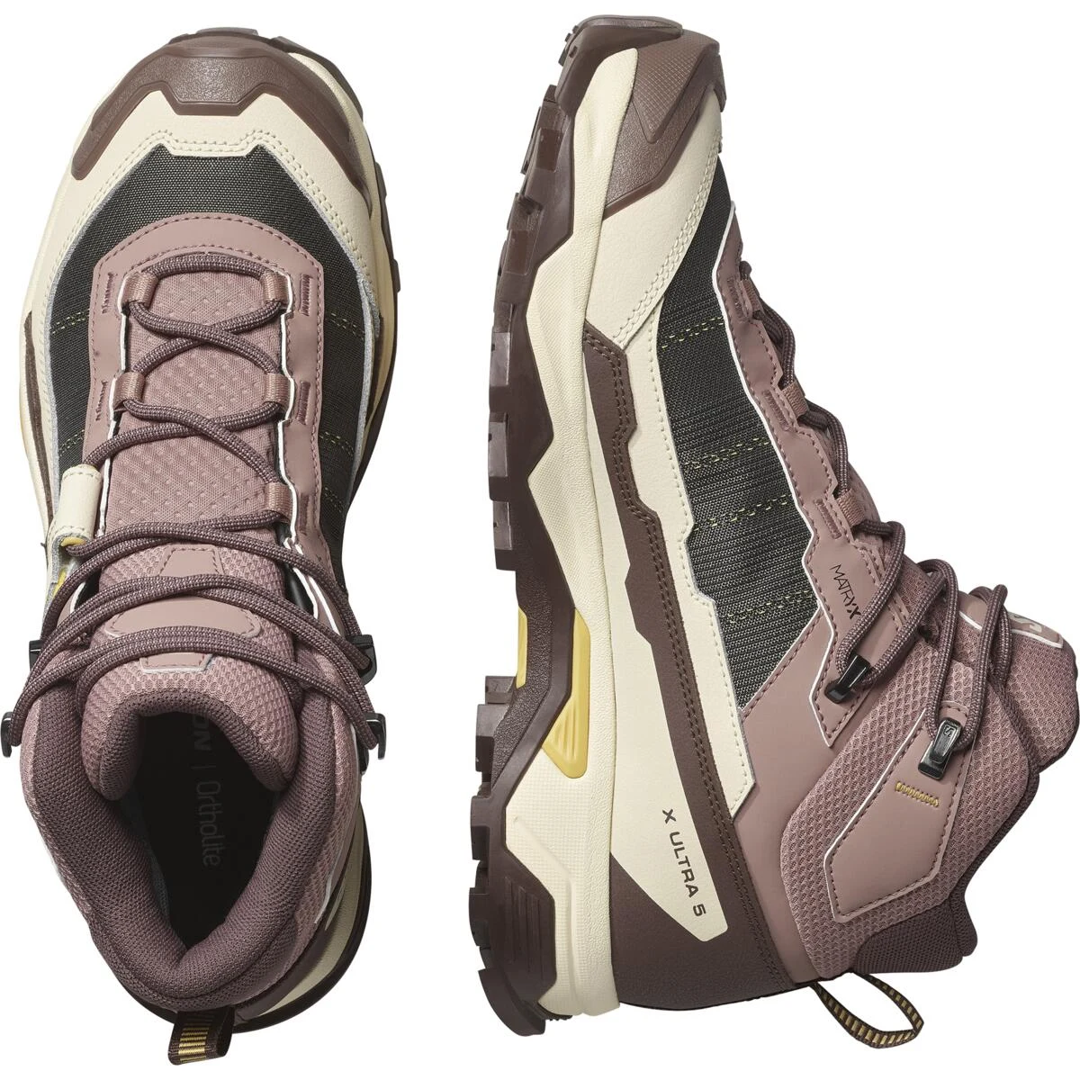 Salomon X Ultra 5 Mid GTX W - Velikost: 37 1/3 | Barva: Ružová, Béžová · záber 3