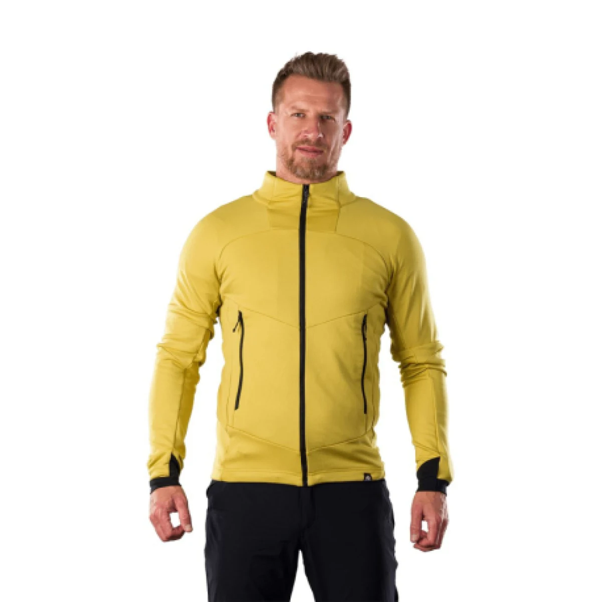Pánska turistická flisová mikina so zipsom NORTHFINDER JACINTO-520mustard · záber 1