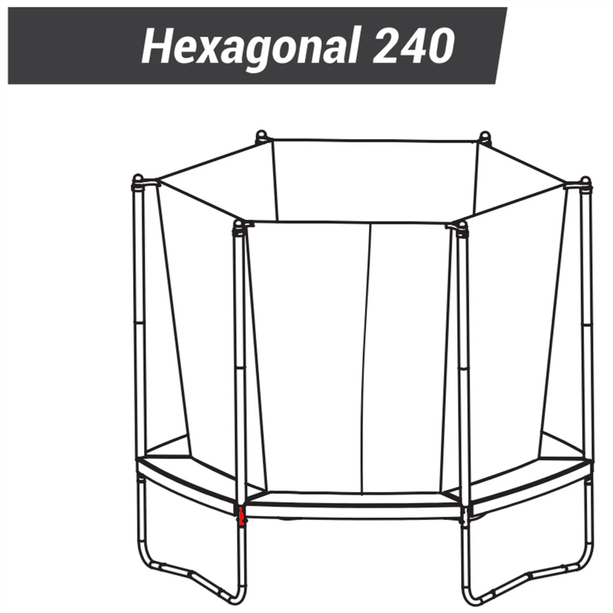 DOMYOS SPÁJACIA TYČ K TRAMPOLÍNE HEXAGONAL 240 bez · záber 2