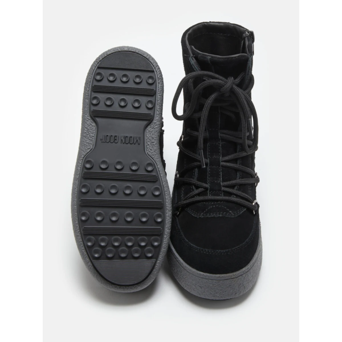 Dívčí vysoké zimní boty MOON BOOT JTRACK LACE SUEDE, 003 black · záber 4