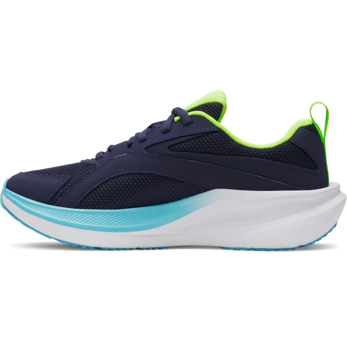 Fiú sportcipők (edzőcipők) UNDER ARMOUR UA BGS Assert 11 Jr midnight navy blue blur hyper green · záber 2