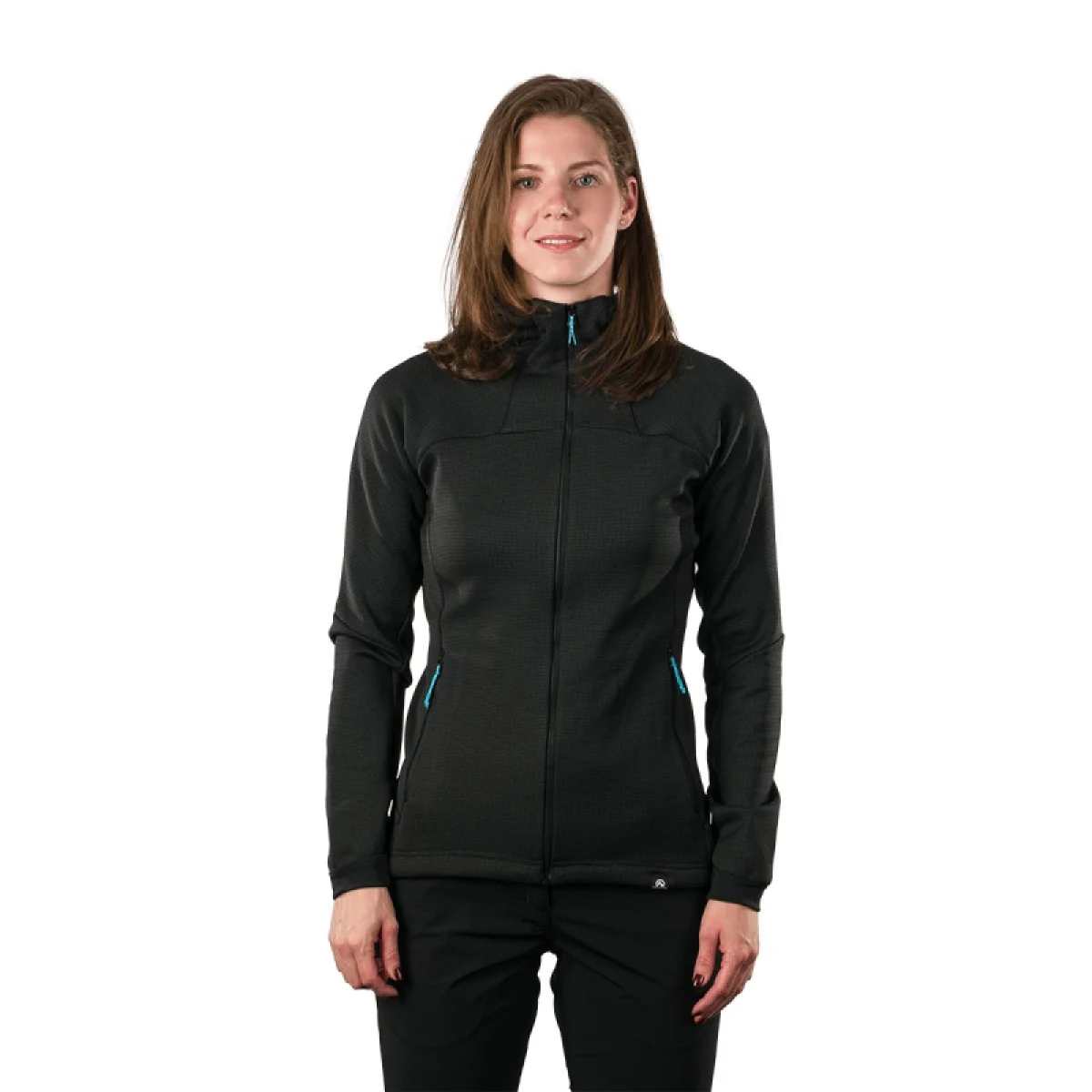 Dámská turistická fleece mikina s kapucí NORTHFINDER RHIANNA-411greyblack · záber 2