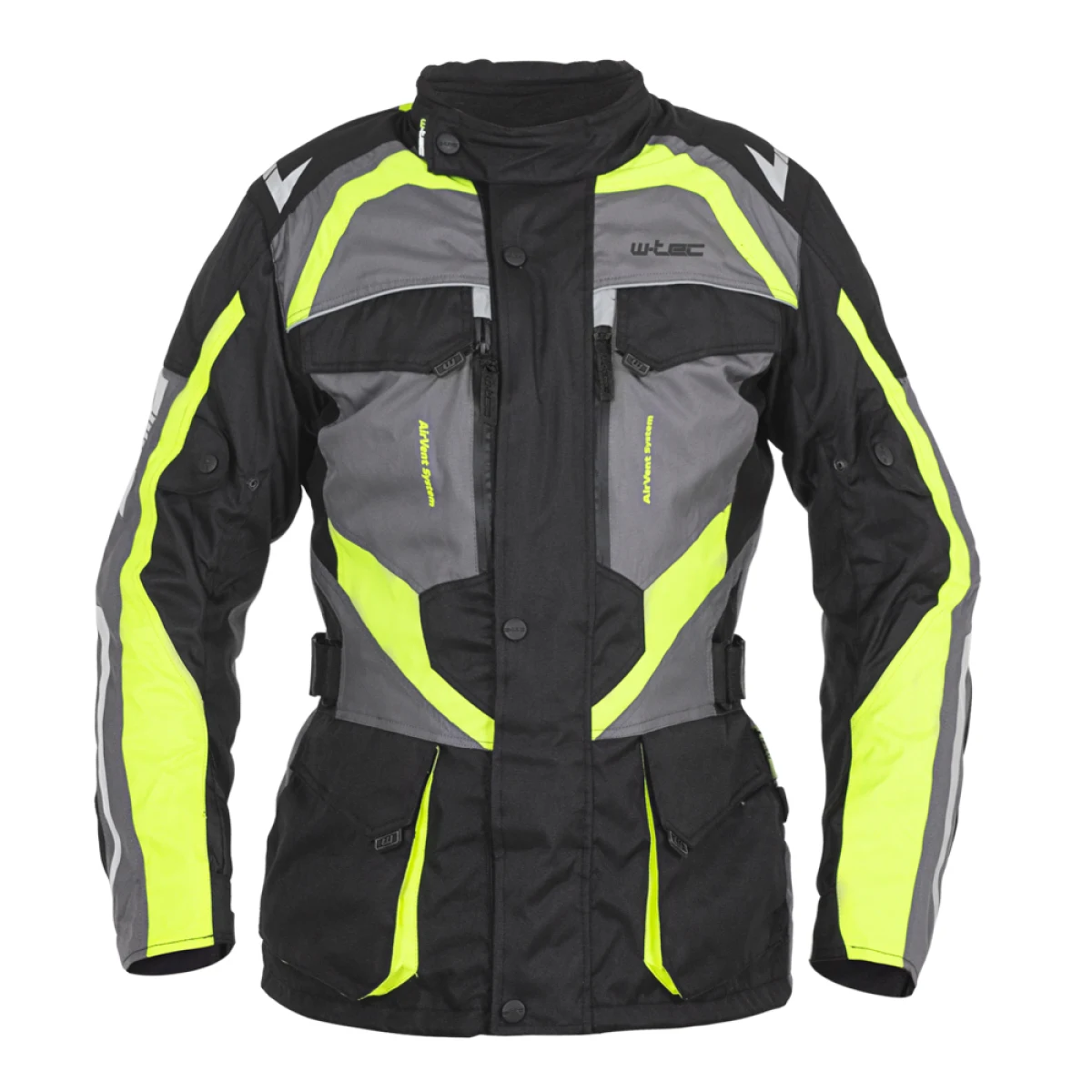 Dámska moto bunda W-TEC Radana Farba čierno-šedo-zelená, · záber 2