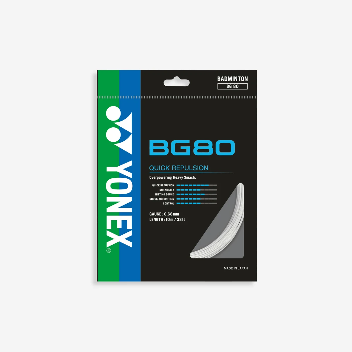 YONEX Bedmintonový výplet BG 80 biely . · záber 1