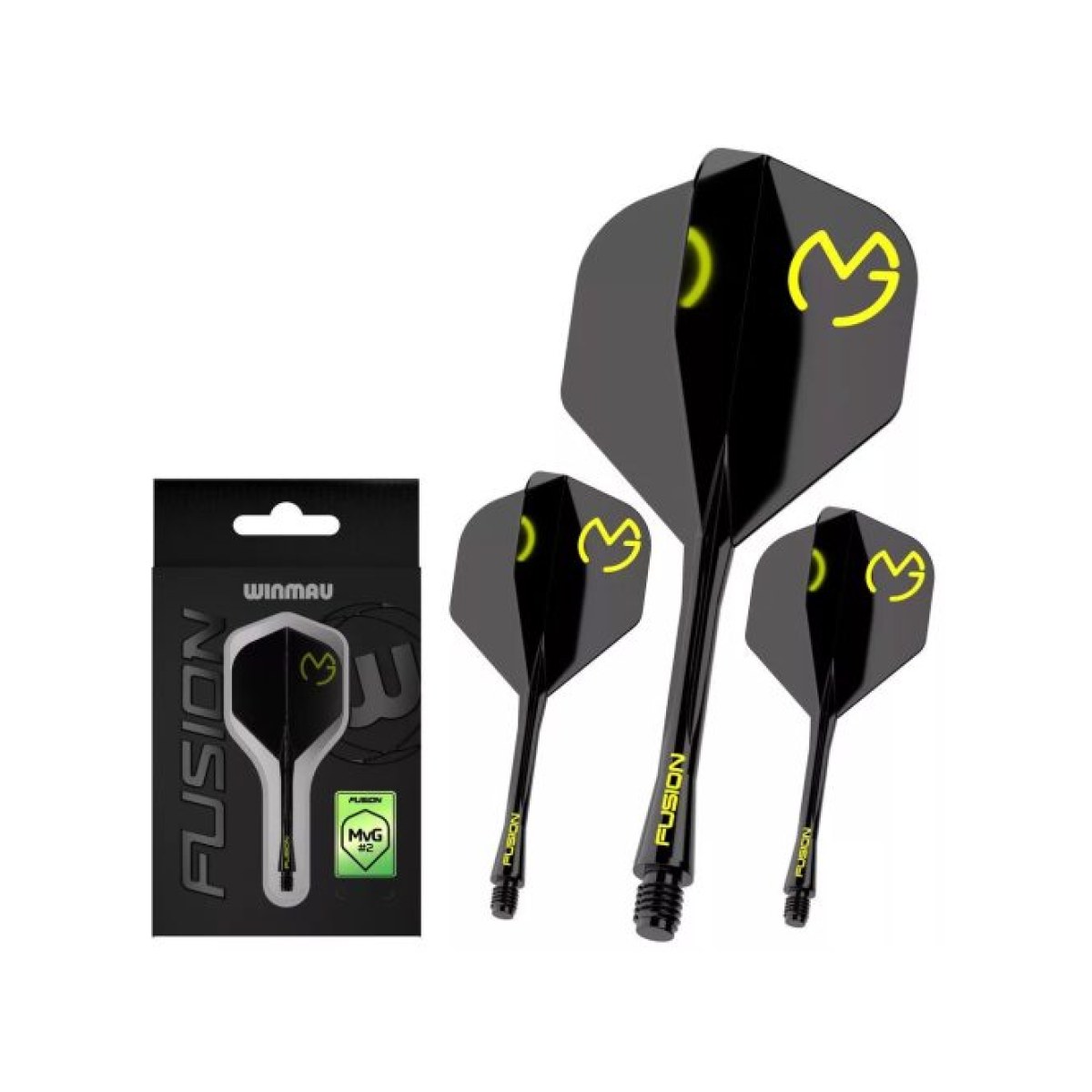 Darts toll és szár egyben Winmau Fusion MvG Pac Man, No2 toll és közepes szár · záber 2