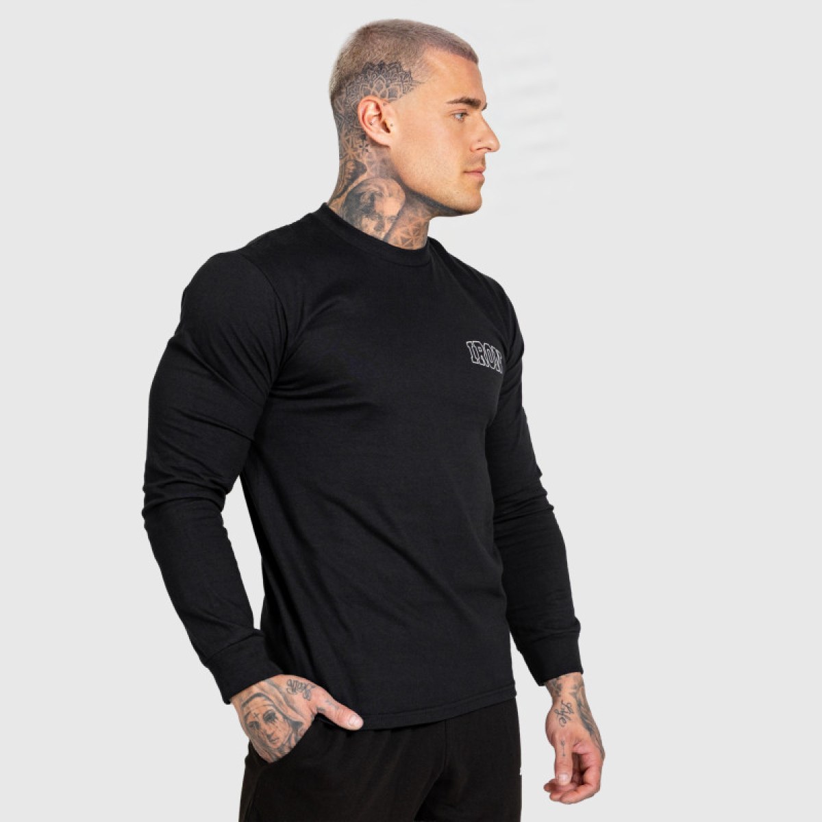 Pánske tričko s dlhým rukávom Iron Aesthetics Campus, čierne · záber 5