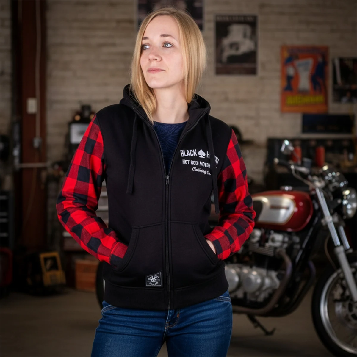 W-TEC Black Heart Ramforge Lady červeno-čierna - XXL - Veľkosť: XXL | Farba: čierna · záber 2