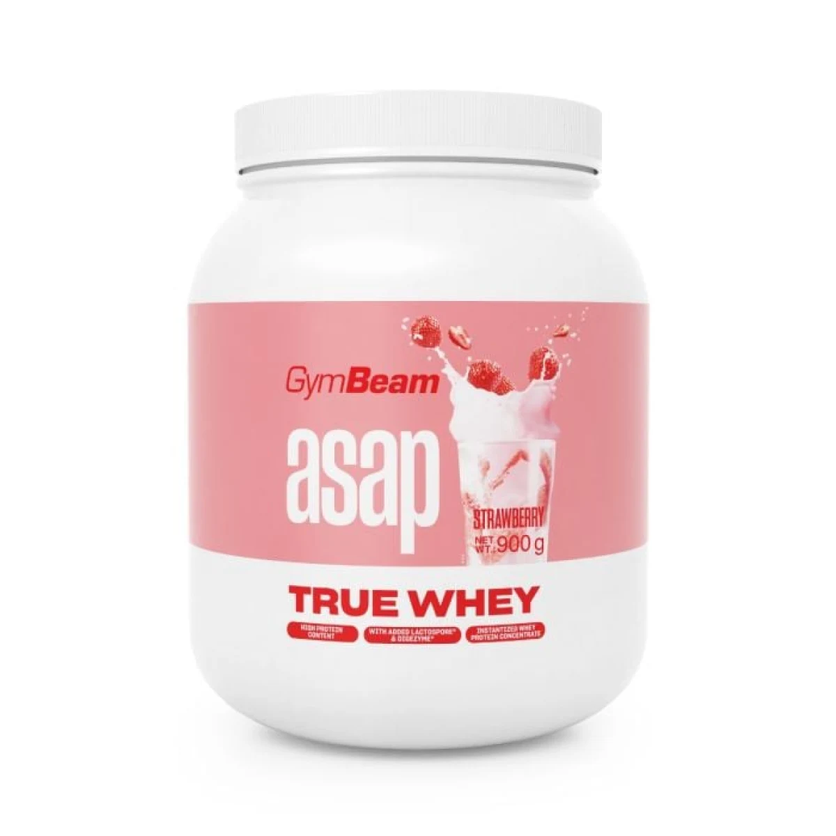 GymBeam ASAP True Whey jahoda · záber 3