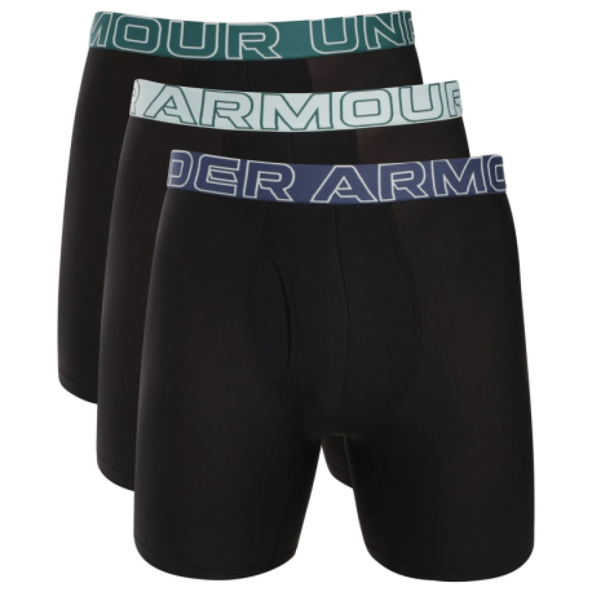 Pánske boxerky UNDER ARMOUR 3 PACK-UA PERFORMANCE TECH MESH - SOLID 6 inch-BLK · záber 1