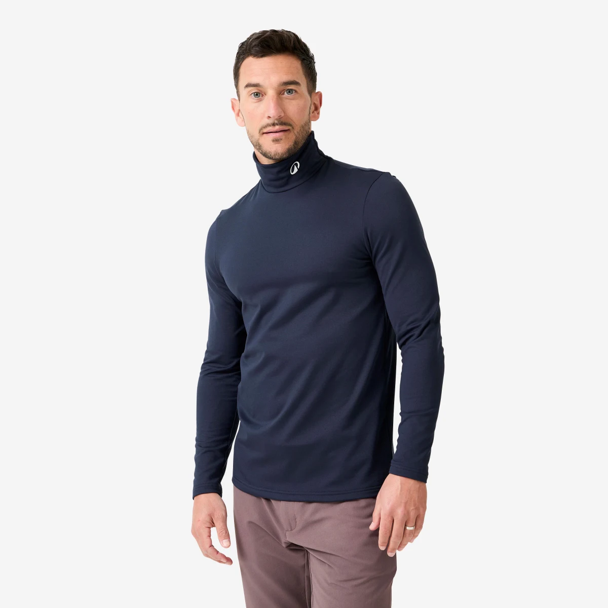INESIS Pánske termotričko na golf s rolákovým golierom CW500 tmavomodré L · záber 1