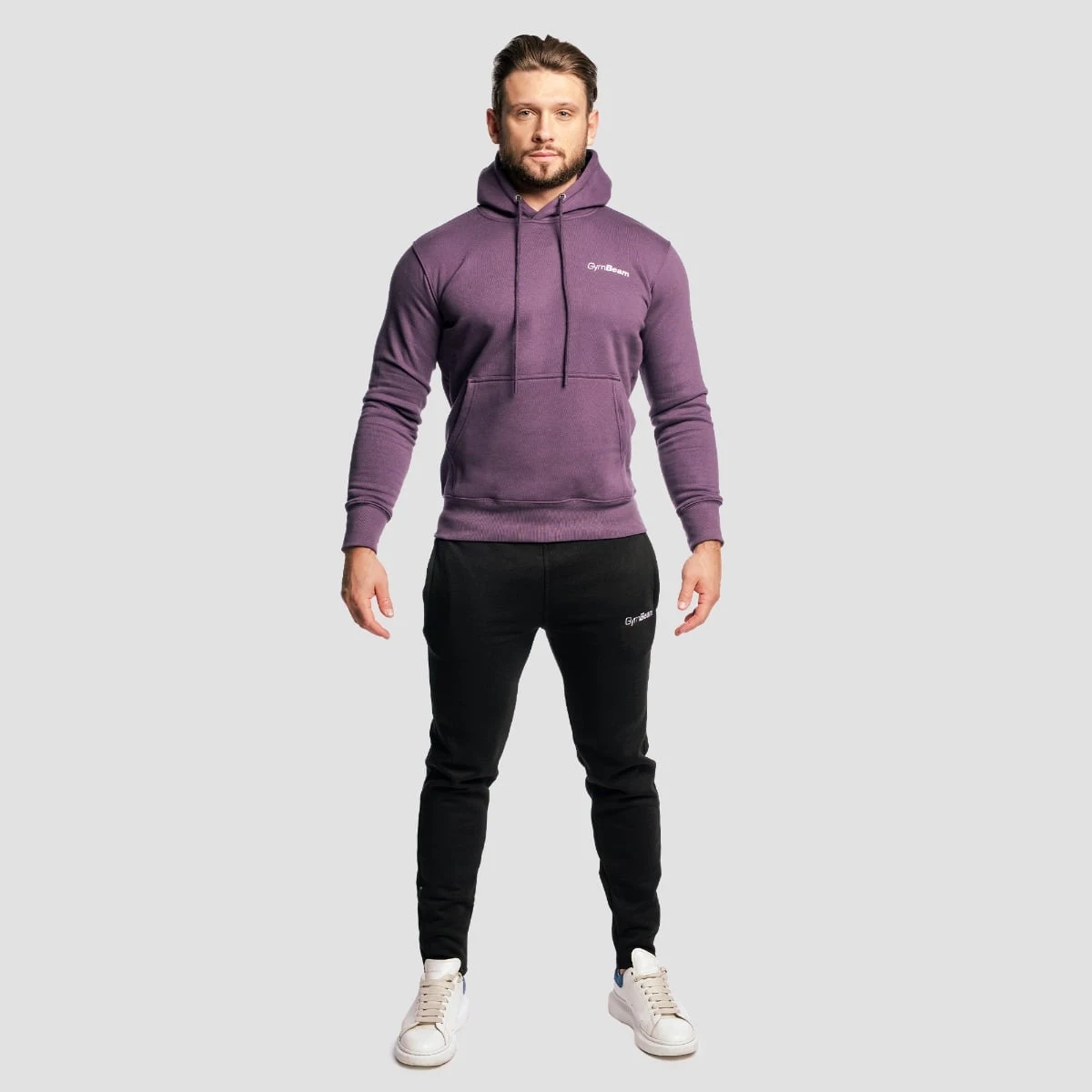 GymBeam Mikina Athlete Obsidian - Velikost: S | Barva: Fialová | Hmotnost: 0,47 kg | Balení: 25 · záber 4