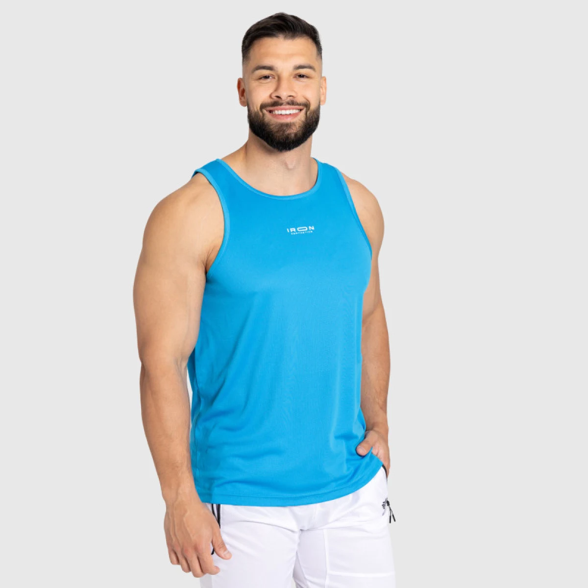 Pánske športové tielko Iron Aesthetics Athlete, modré · záber 2