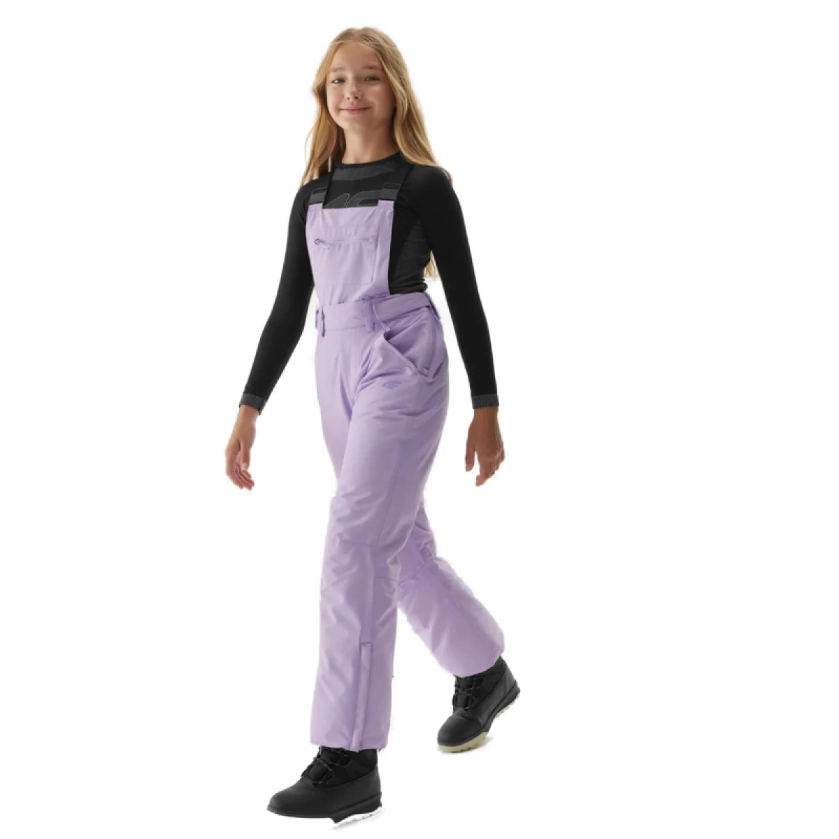 Dívčí lyžařské kalhoty 4F JUNIOR TROUSERS FNK-JAW23TFTRF354-52S-LIGHT VIOLET · záber 4