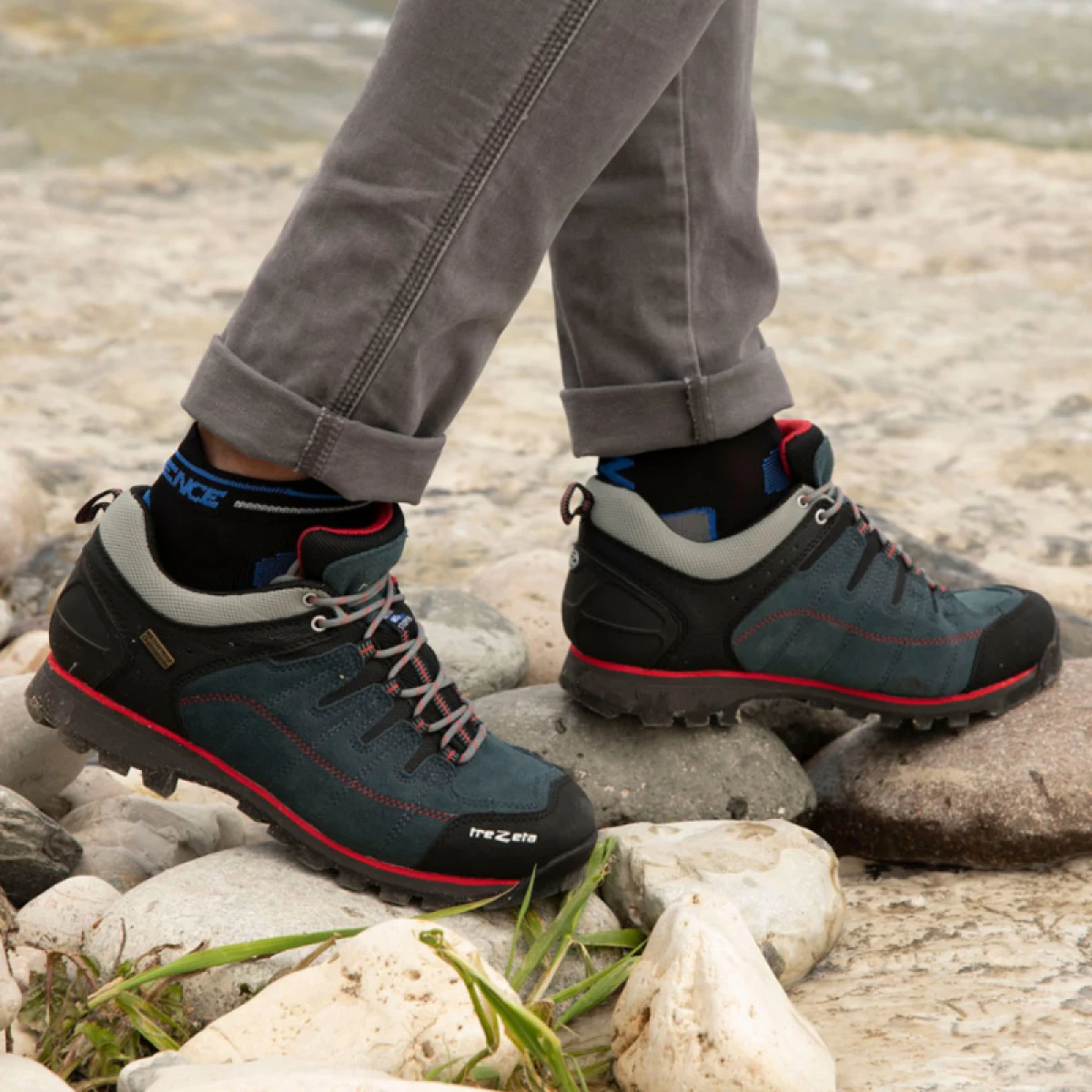 Férfi alacsony túracipő TREZETA Hurricane Evo Low Wp, Blue Red · záber 5