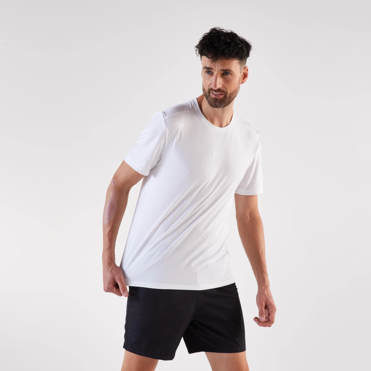 KIPRUN Pánske bežecké tričko Run 100 biele 2XL · záber 1