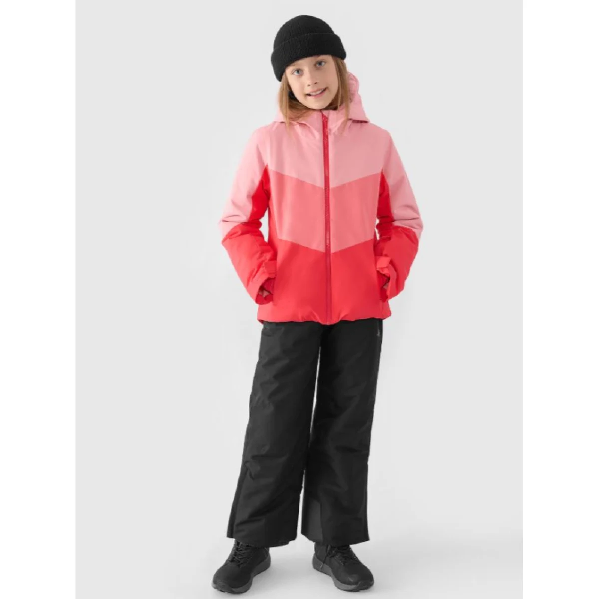 Dívčí lyžařská bunda 4F JUNIOR TECHNICAL JACKET-JWAW24TTJAF545-62S-RED · záber 5