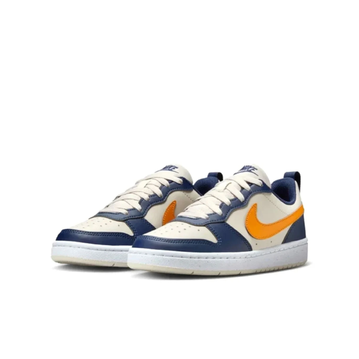 Chlapecká rekreační obuv NIKE Court Borough Low Recraft Jr orewood brown orange midnight navy · záber 4
