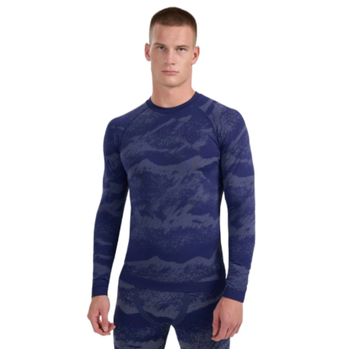 Pánské termo tričko s dlouhým rukávem 4F SEAMLESS UNDERWEAR M227-WAW25USEAM227-32A DENIM ALLOVER · záber 1