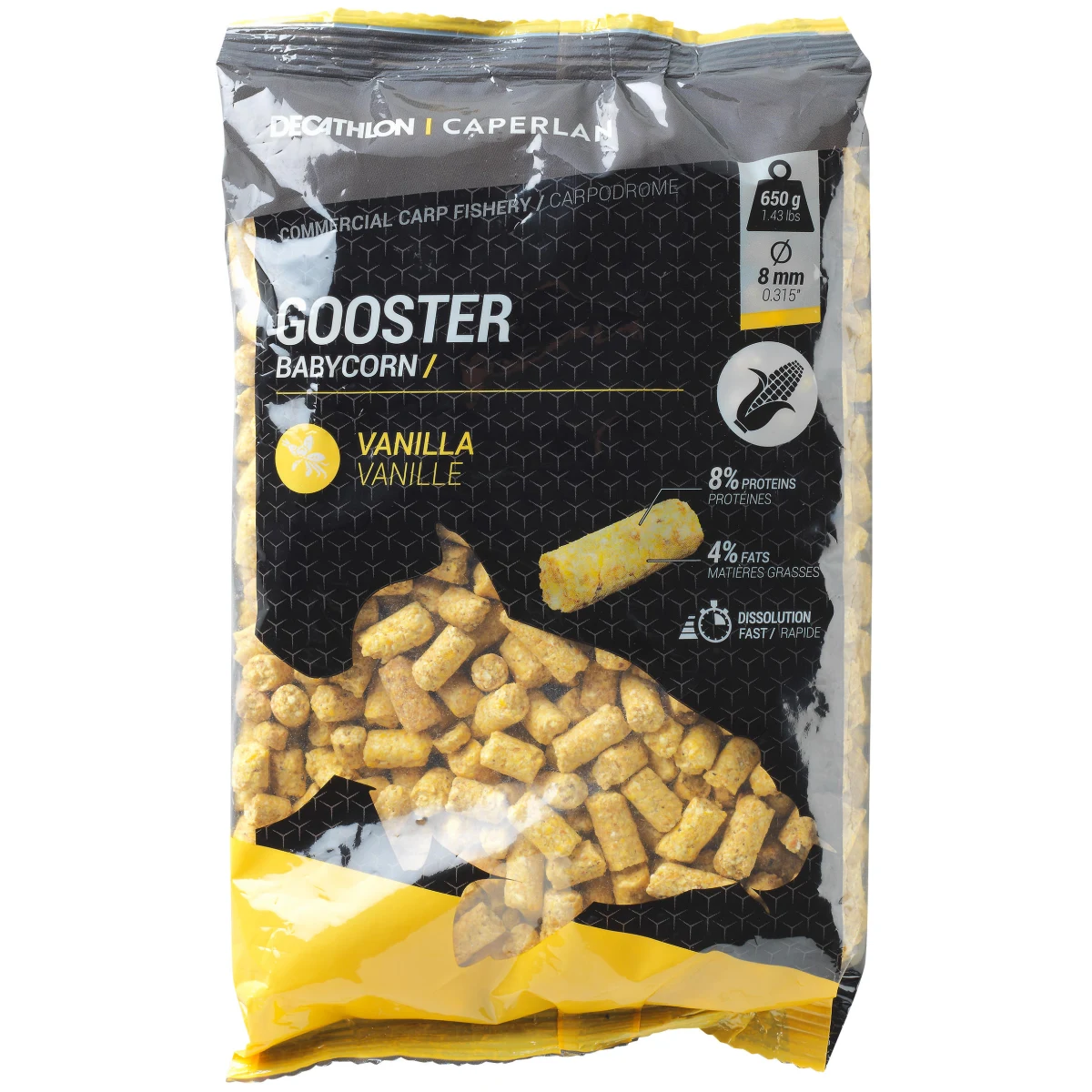 CAPERLAN Pelety Gooster BBC 8 mm 0,7 kg vanilka na lov kapra na plávanú 700 g · záber 2