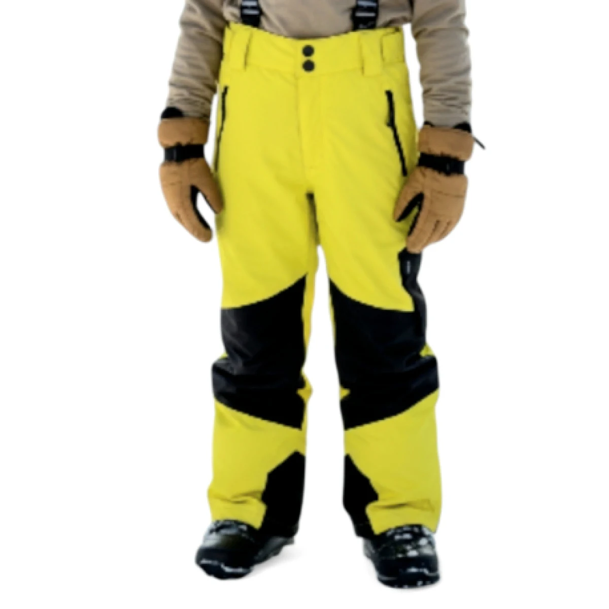 Juniorské lyžařské kalhoty AUTHORITY SP-SNOWTIME neon yellow · záber 1
