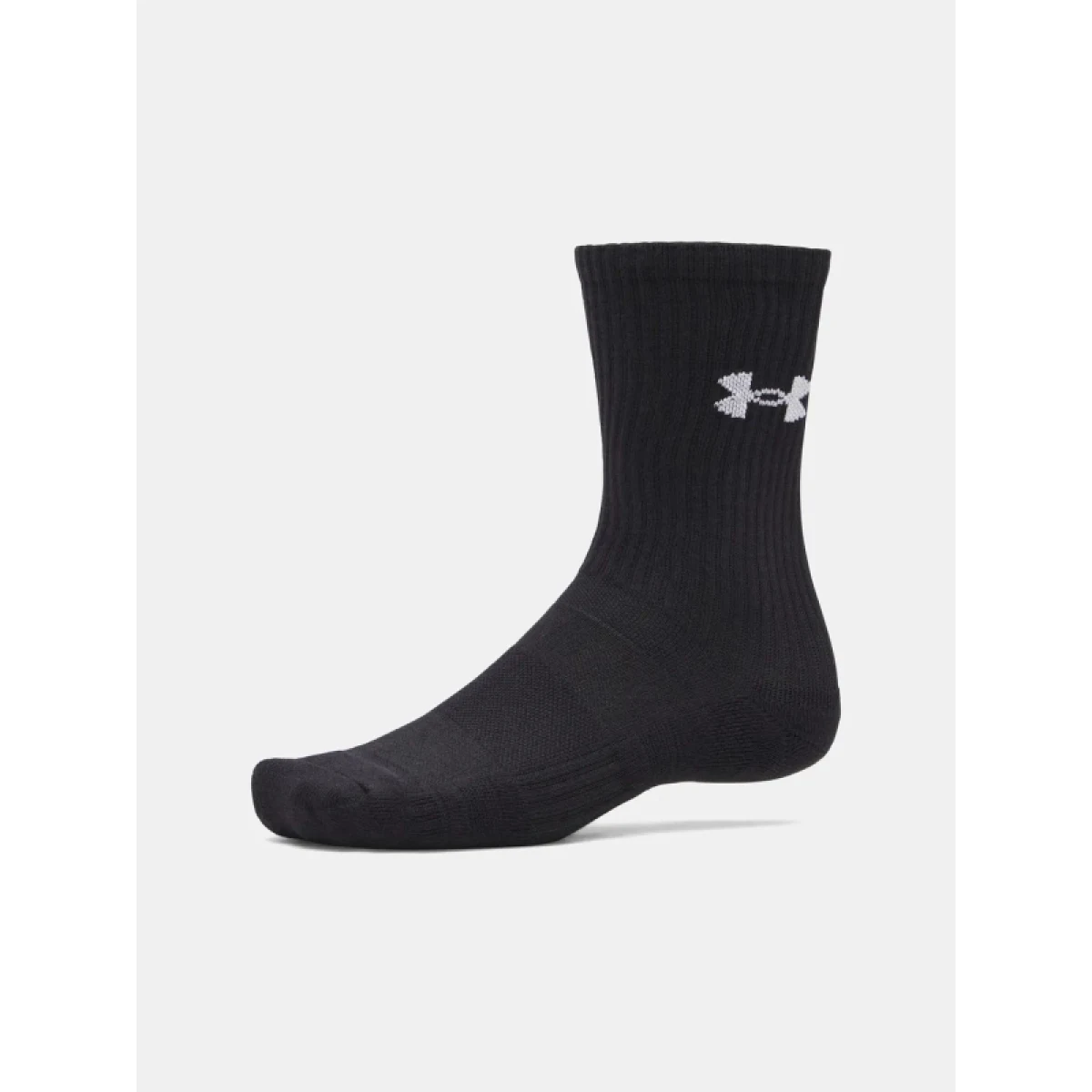 Ponožky UNDER ARMOUR 3 PACK-UA Performance Cotton Crw-BLK · záber 3