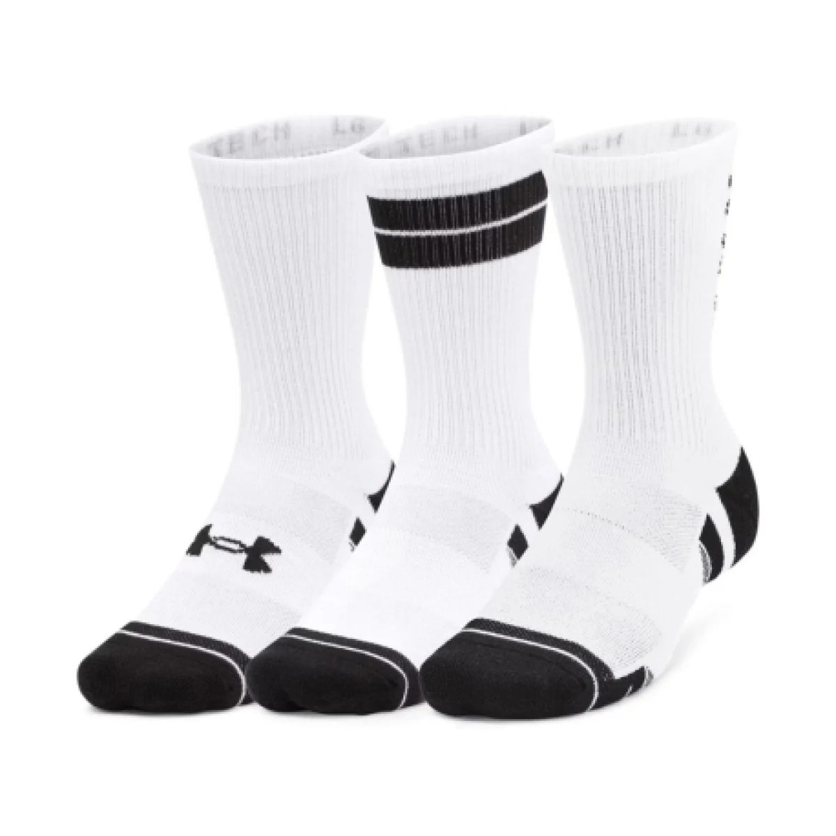 Ponožky UNDER ARMOUR 3 PACK-UA Perf Tech Nov Crew-WHT · záber 1