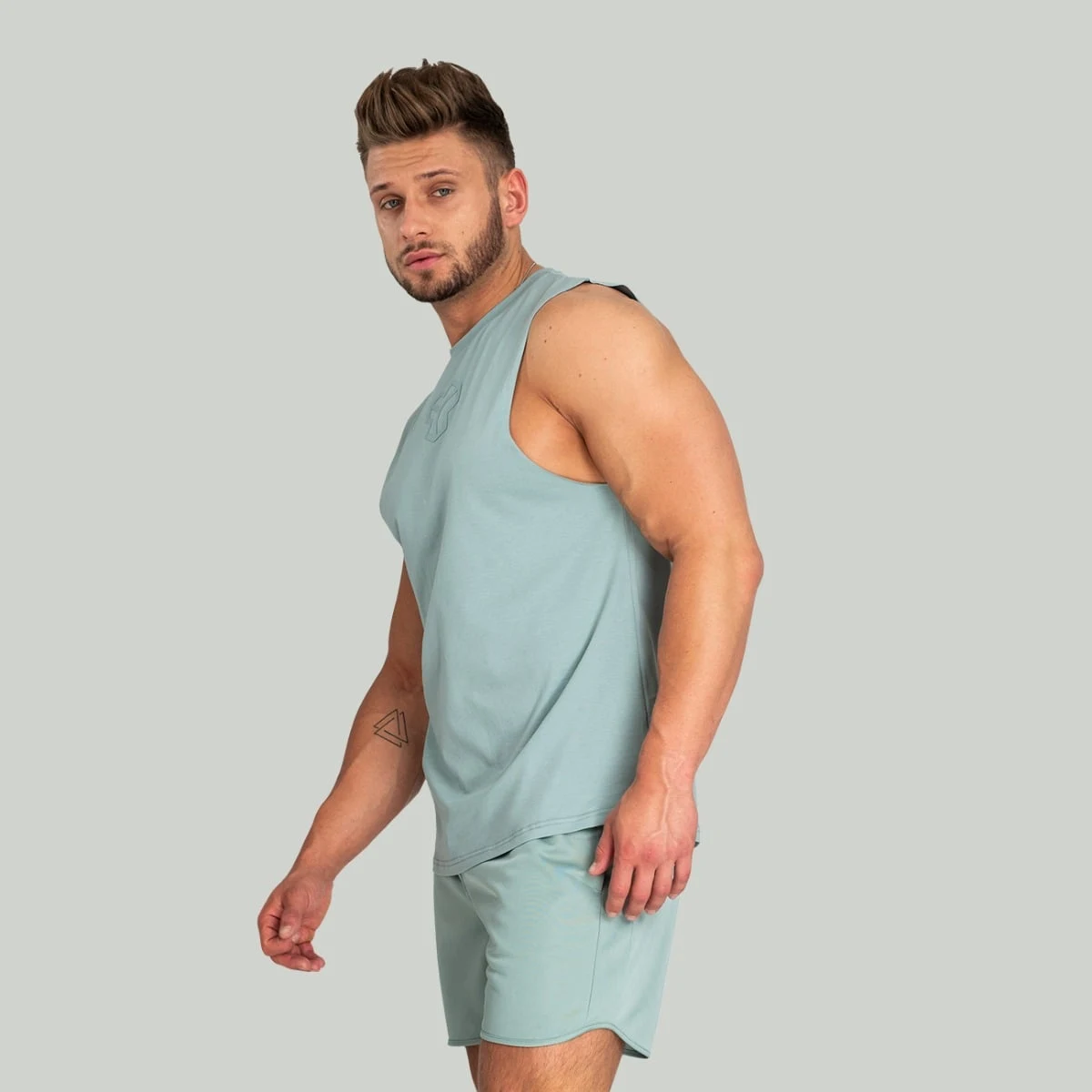 STRIX Moški top Essential Stone Blue · záber 3