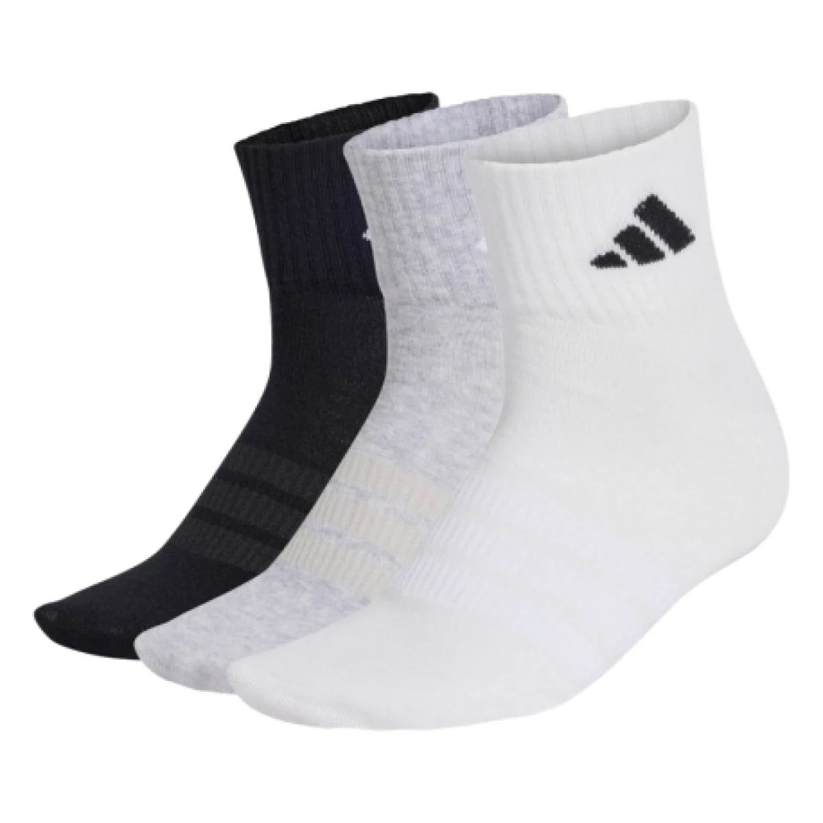 Ponožky ADIDAS 3PACK-T ESS ANK 3P MGREYH WHITE BLACK · záber 1