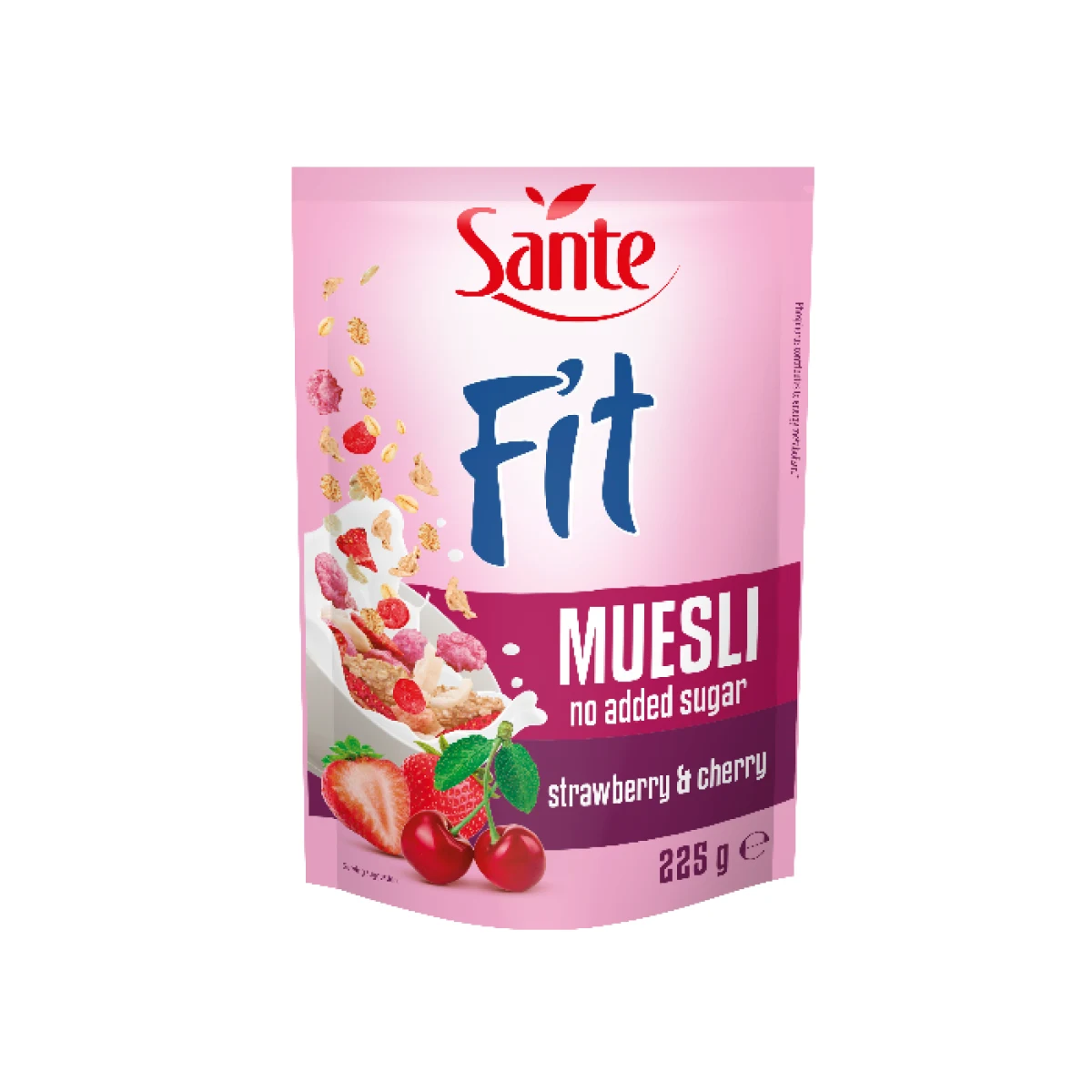 Sante Fit Raňajkové cereálie jahoda, malina a čerešňa · záber 1