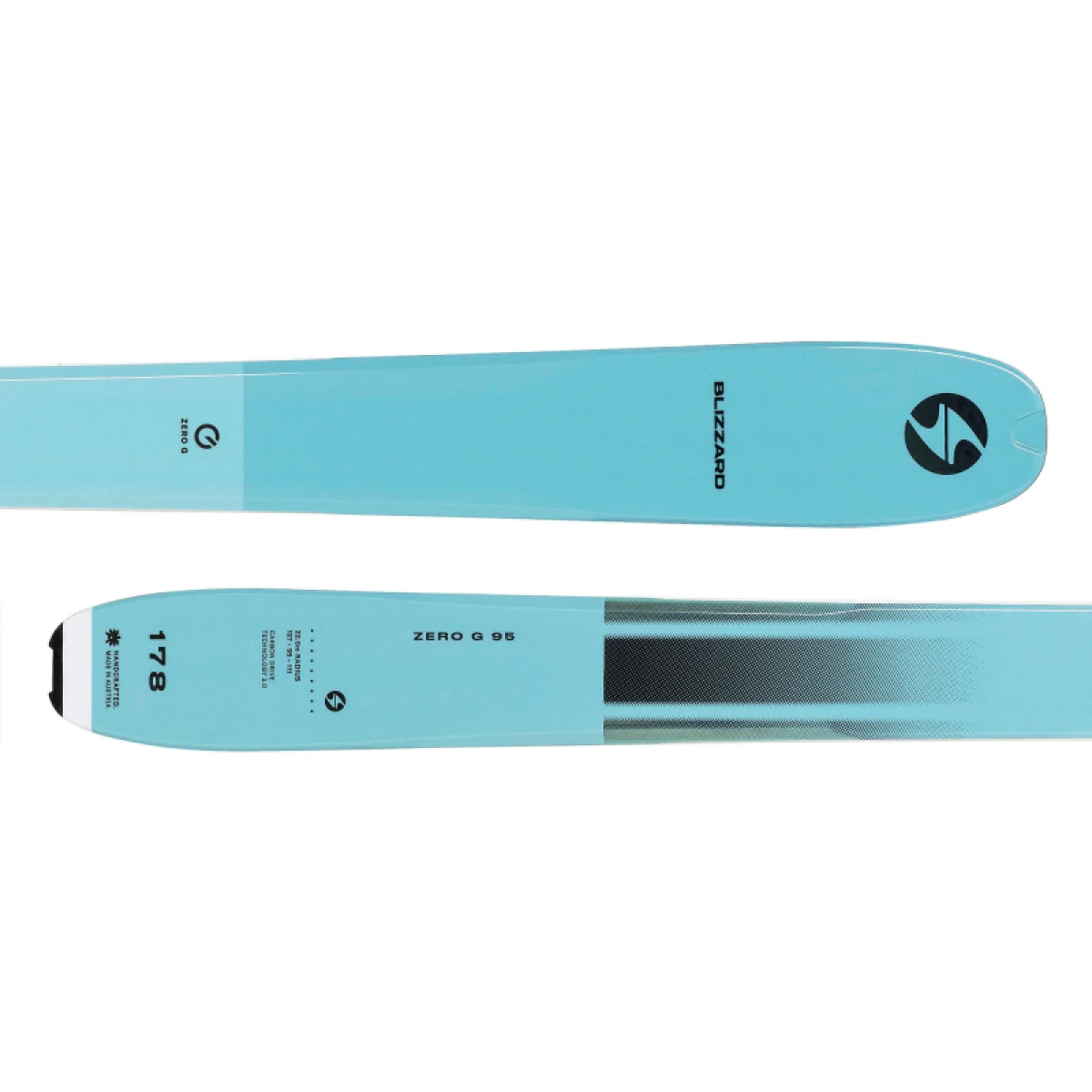 Skialpové lyže (bez vázání) BLIZZARD Zero G 095, light blue, flat · záber 2