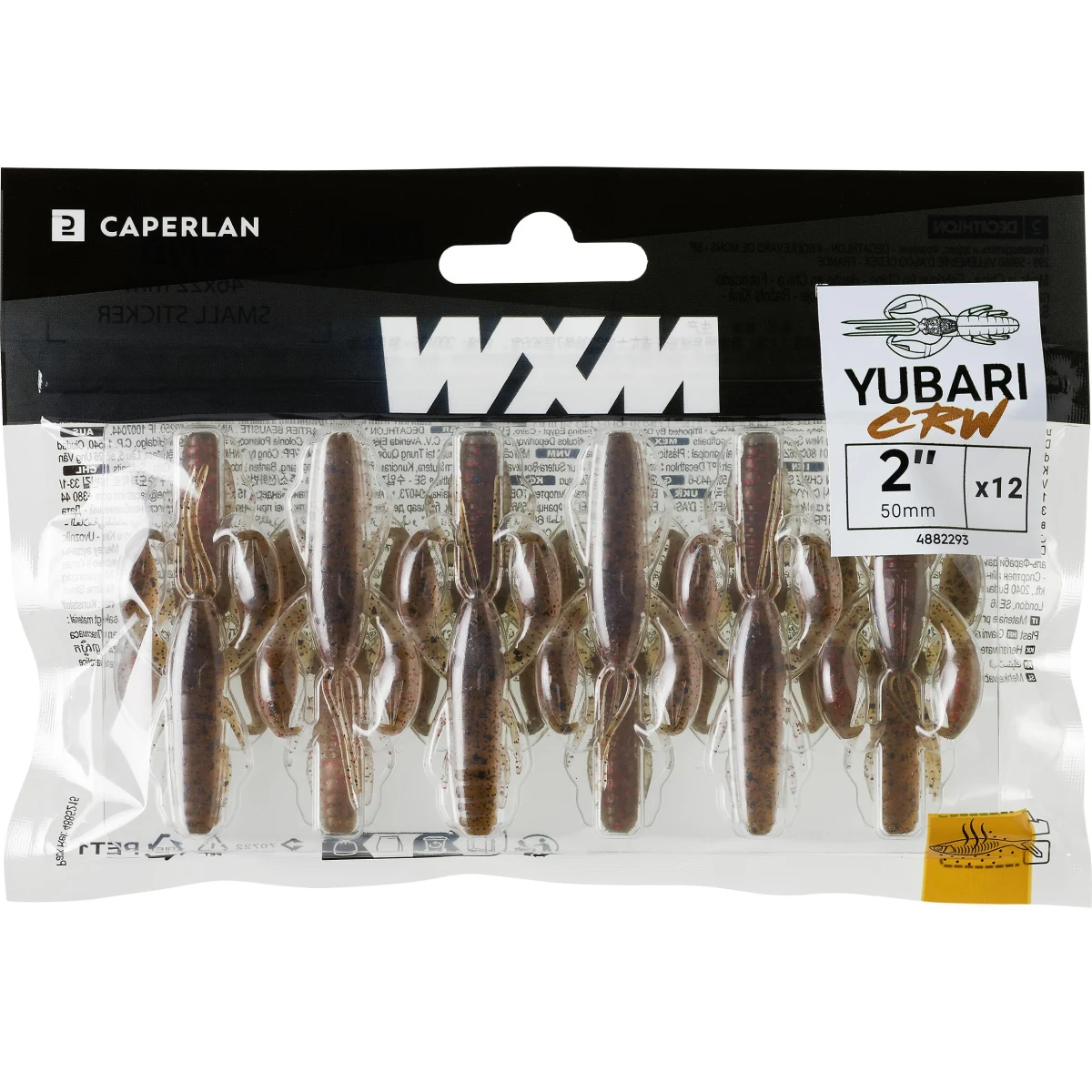 CAPERLAN Mäkká umelá nástraha ráčik s atraktantom Yubari CRW 2" 5 cm Young Craw bez · záber 2