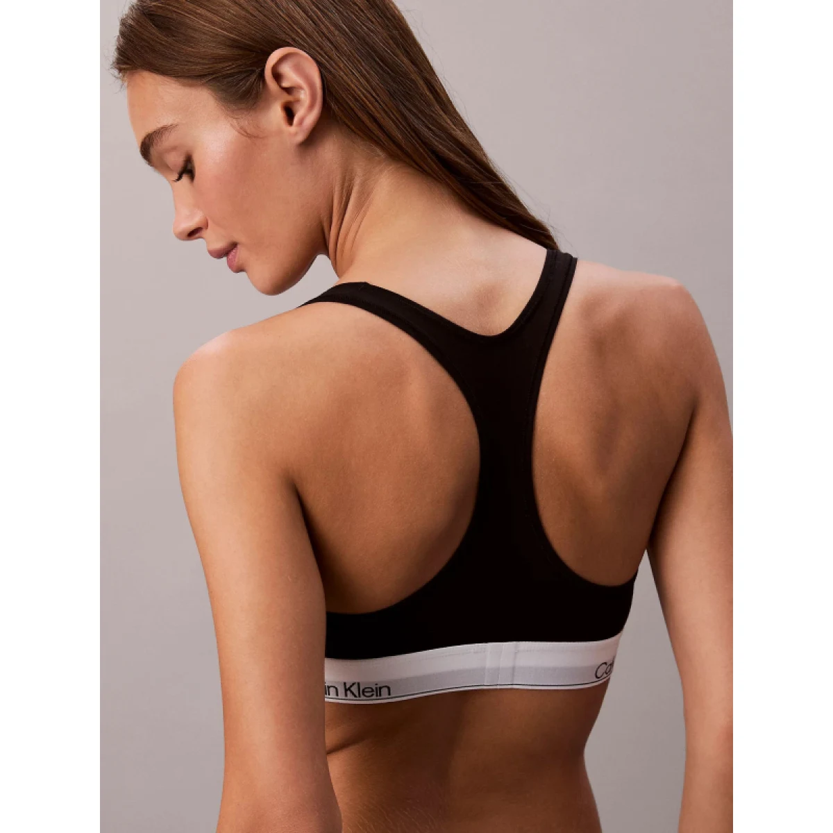 Dámska podprsenka CALVIN KLEIN Unlined Bralette Icon Cotton Modal black · záber 2