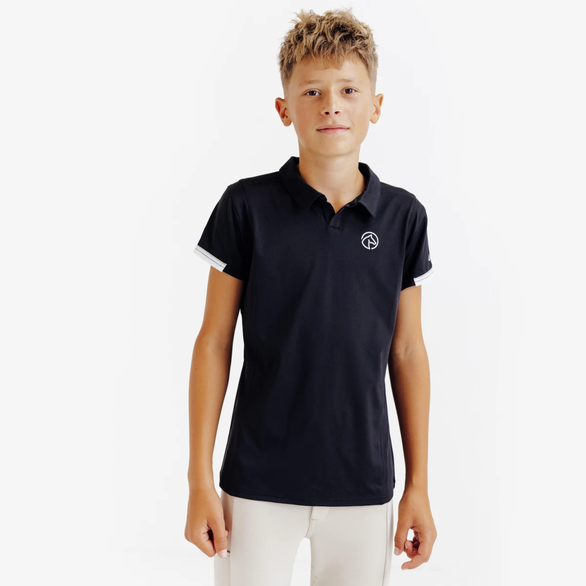 FOUGANZA Polokošeľa Club s krátkym rukávom čierna 14-15 r (161-172 cm) · záber 1