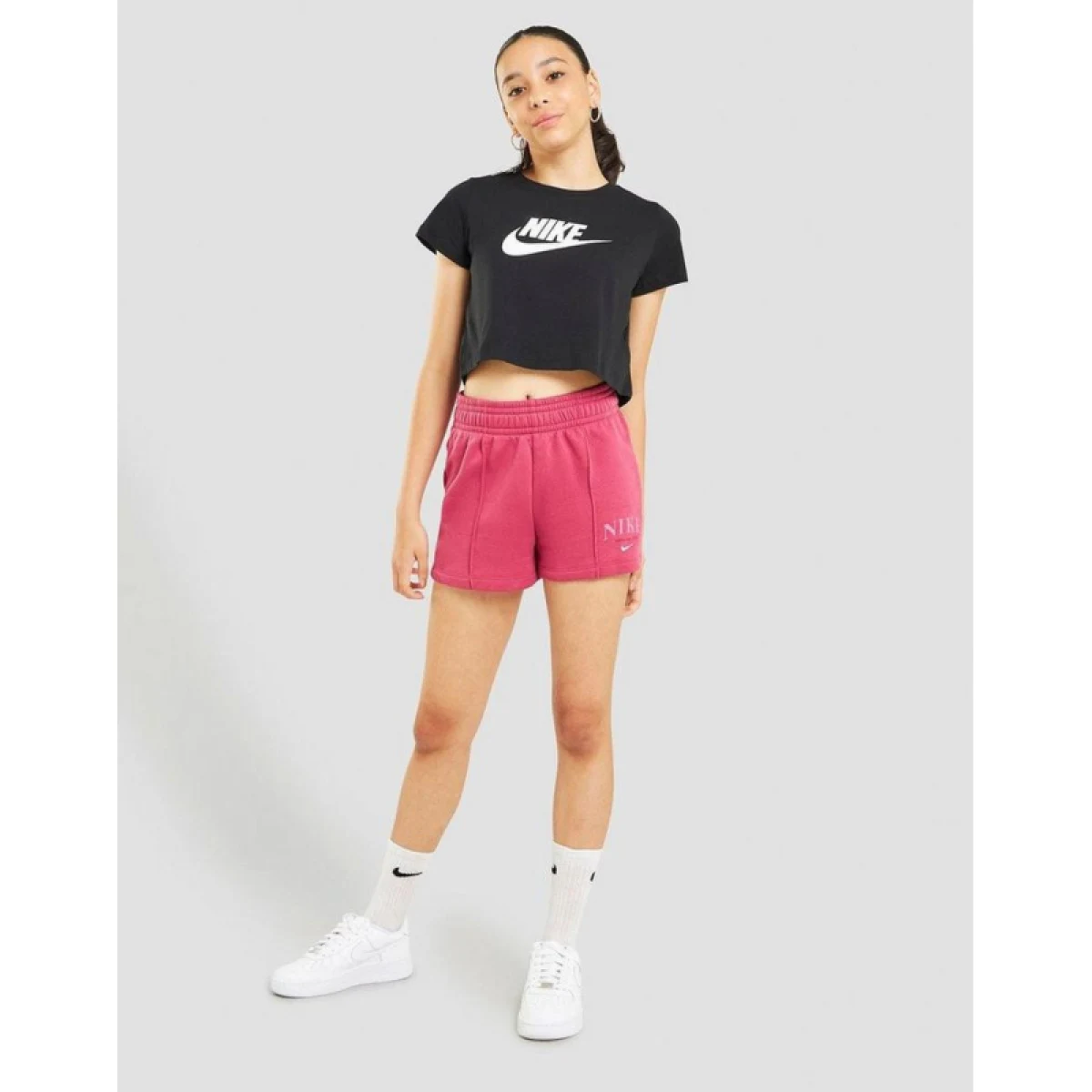 Dívčí tričko s krátkým rukávem NIKE G NSW TEE CROP FUTURA-DA6925-012-black · záber 5
