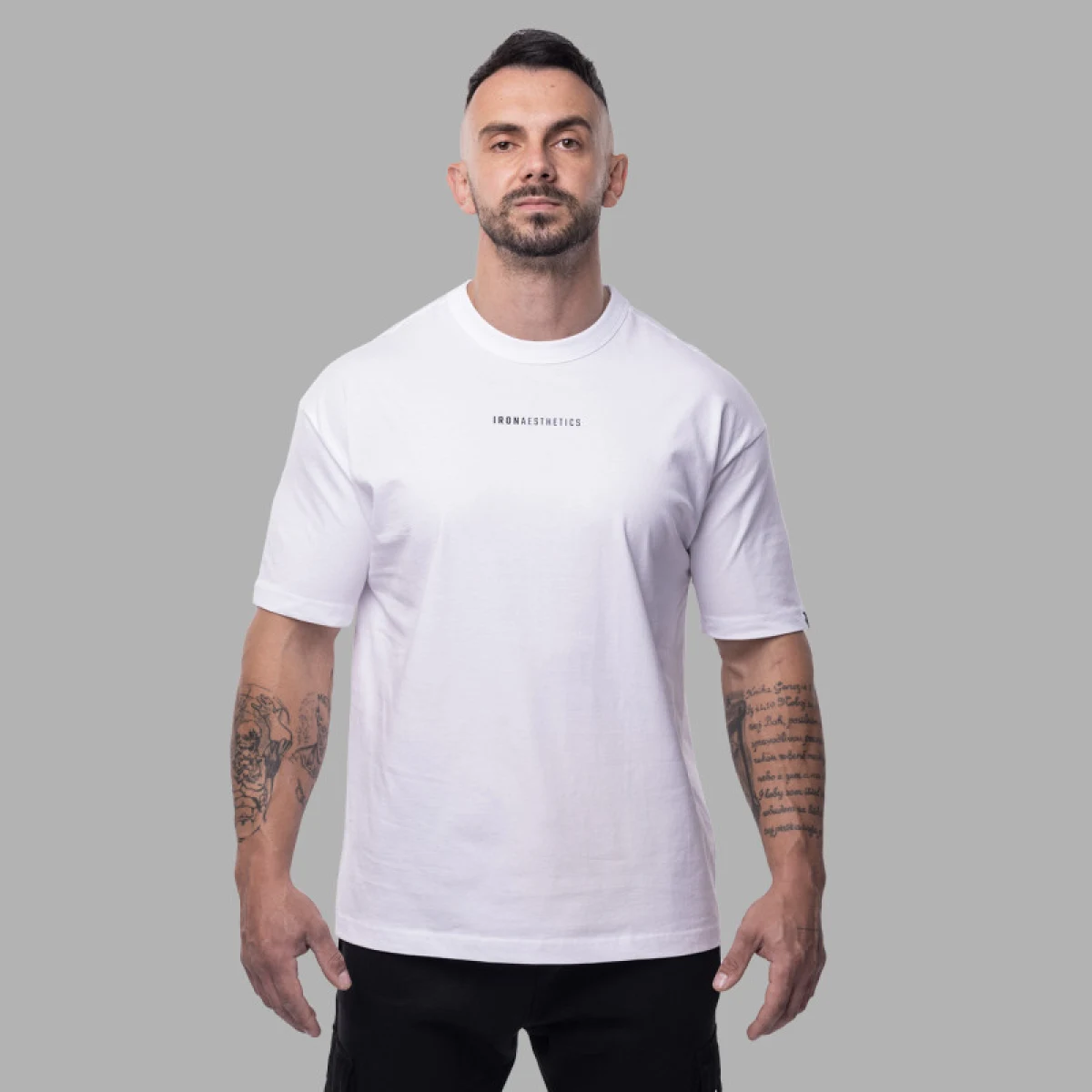 Oversize tričko Iron Aesthetics Vibe Tee, biele · záber 1