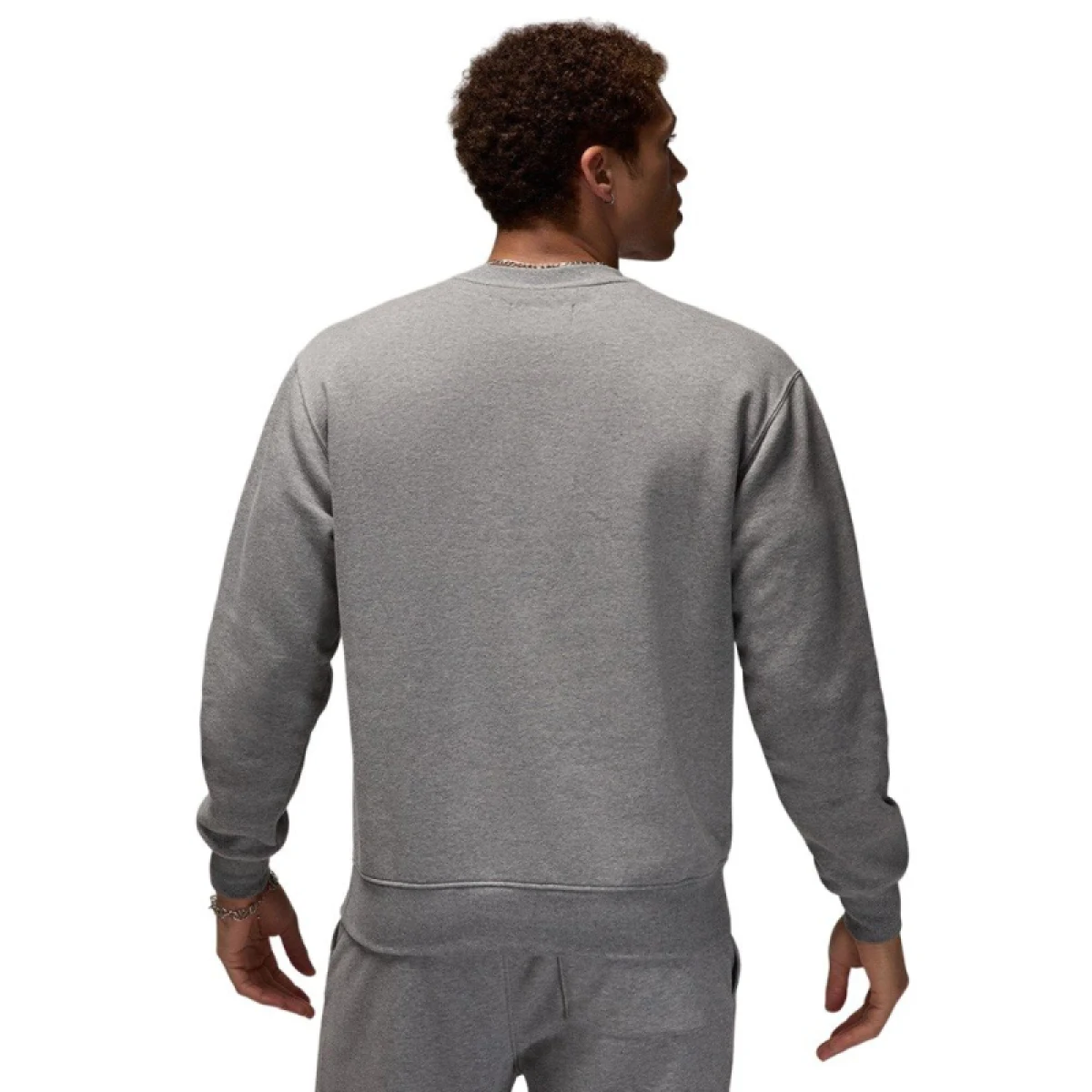 Pánská mikina NIKE M J BRKLN FLC CREW-091 CARBON HEATHER WHITE · záber 3