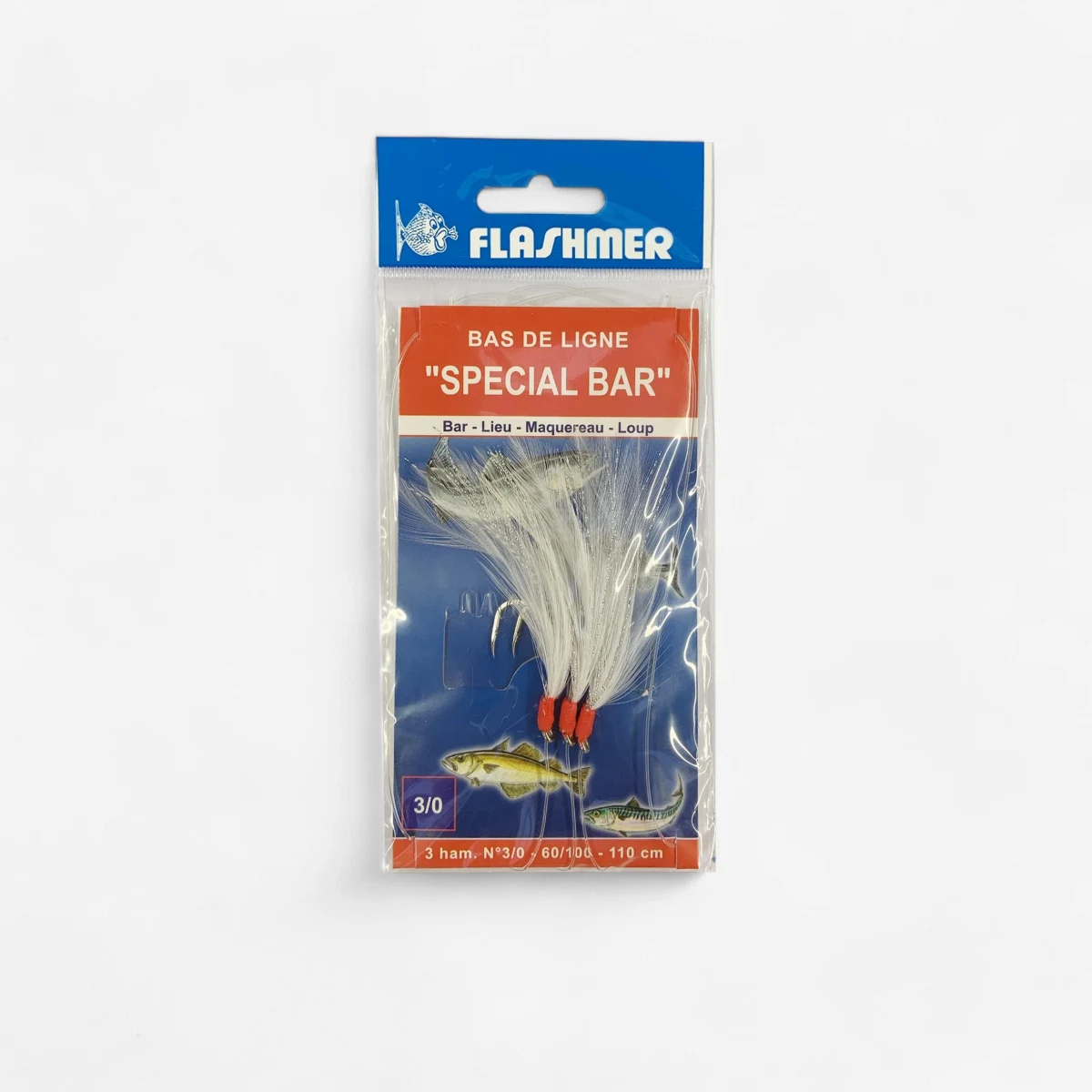 FLASHMER Systém s pierkami Special Bar na lov v mori č. 3/0 3 ks biele 3/0 · záber 1