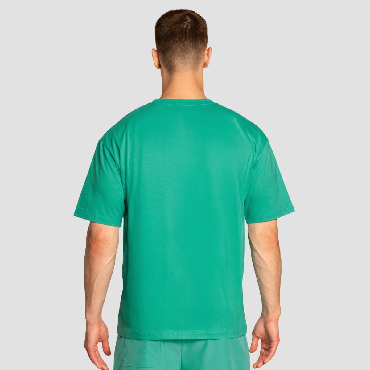 GymBeam Limitless Oversized T-Shirt Lagoon - Méret: L | Szín: Kék | Tömeg: 0,2385 g | Csomag: 85 · záber 4