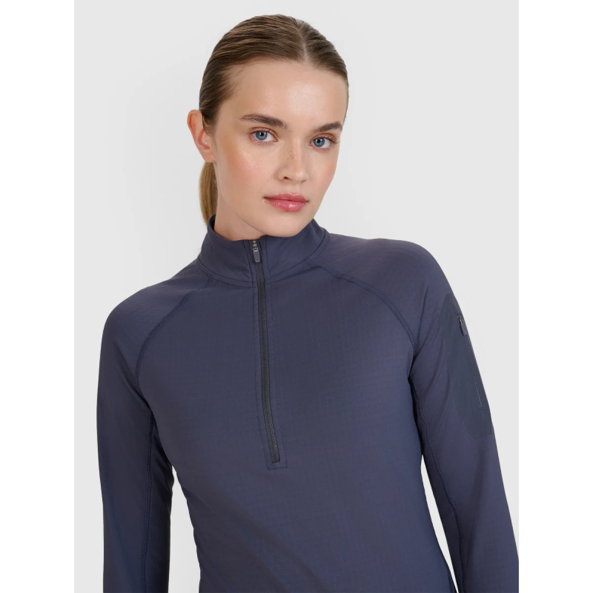 Dámská turistická mikina s 1 2 zipem 4F SWEATSHIRT FNK-WSS25TFSWF476-22S-ANTHRACITE · záber 2