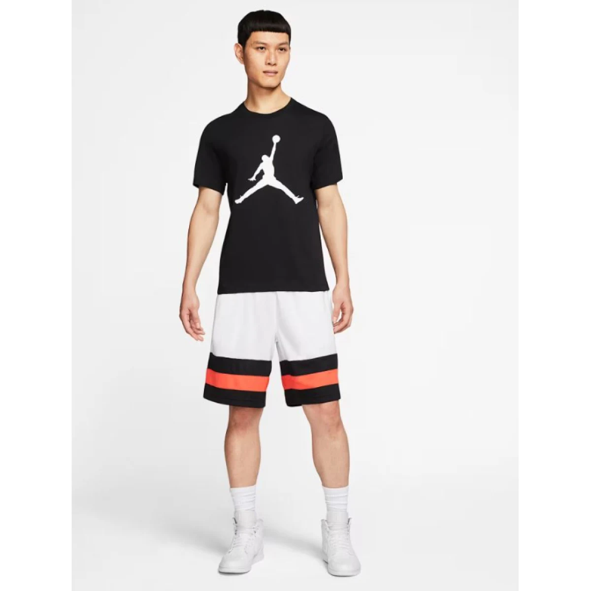 Pánské tričko s krátkým rukávem NIKE JORDAN M J JUMPMAN SS CREW-011-Black · záber 4