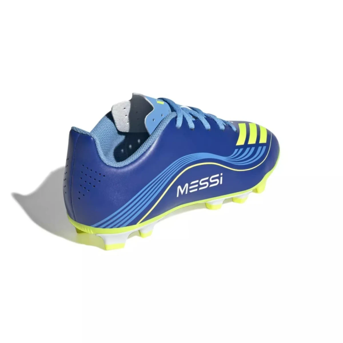 Chlapčenské futbalové kopačky outdoorové ADIDAS F50 Messi Club Jr FG MG team royal blue solar yellow semi blue burst · záber 5