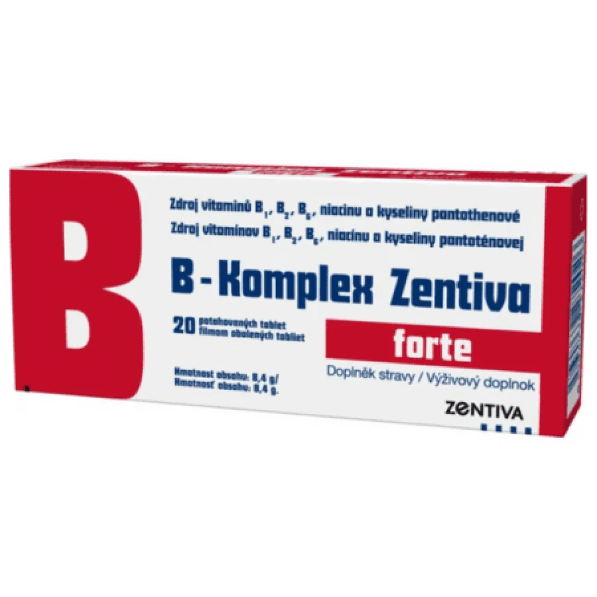 ZENTIVA B-komplex forte 20 tabliet · záber 1