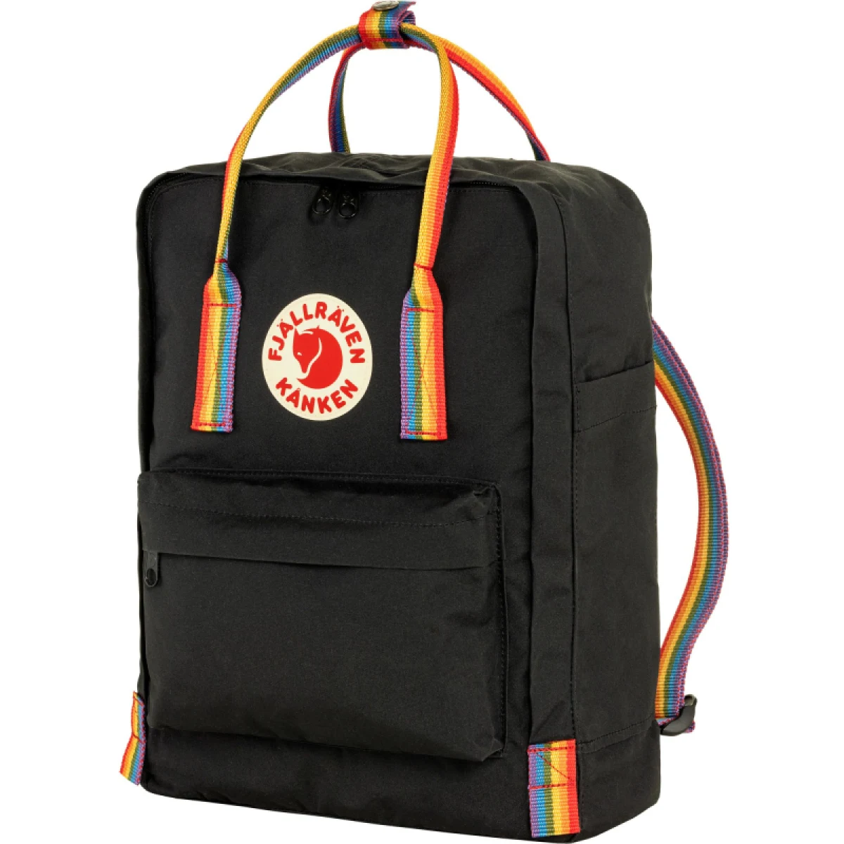 Batoh FJALLRAVEN Kanken - rainbow black rainbow pattern · záber 2