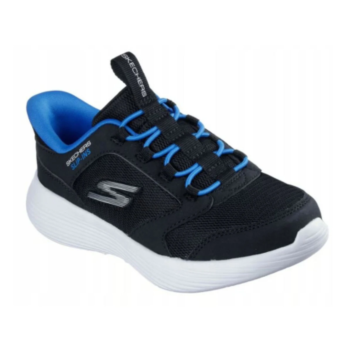Chlapčenská rekreačná obuv SKECHERS Go Run 400 V2 Slip-Ins K black royal · záber 1