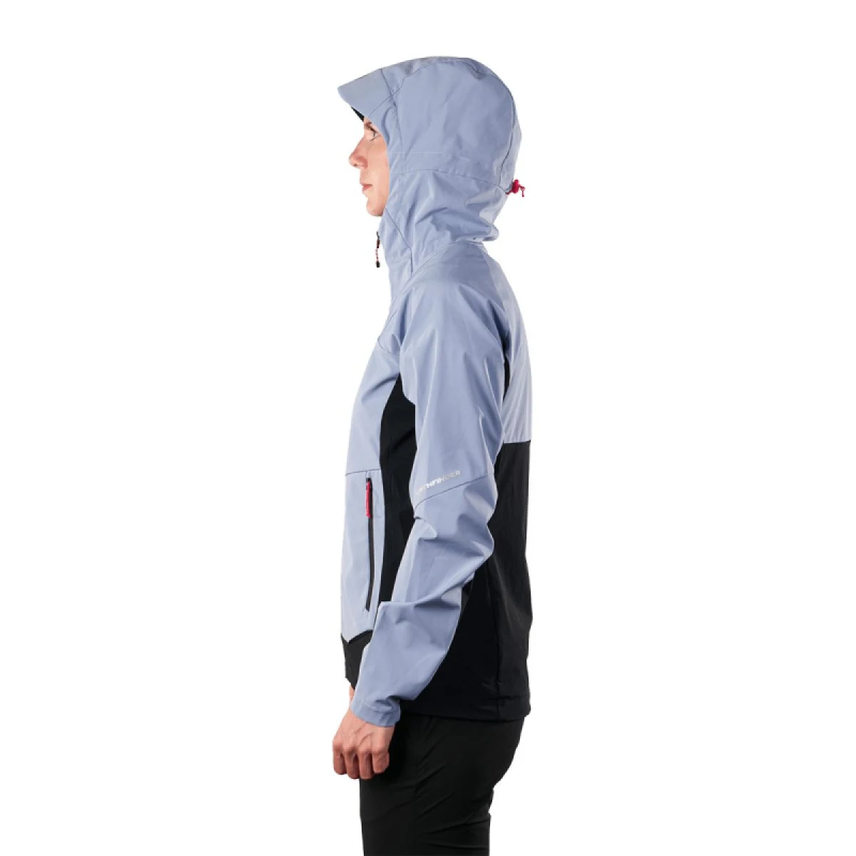 Dámska turistická softshellová bunda s kapucňou NORTHFINDER JAYLYN-665lavendergreyblack · záber 4
