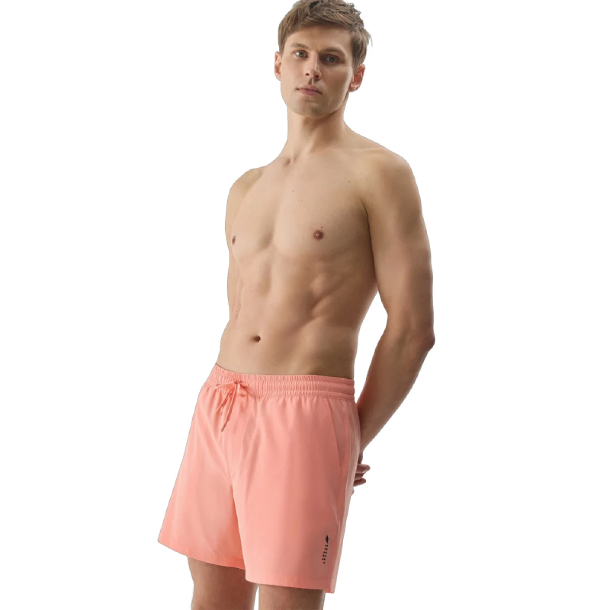 Pánske plavky 4F BOARD SHORTS-WSS24UBDSM088-70S-ORANGE · záber 3