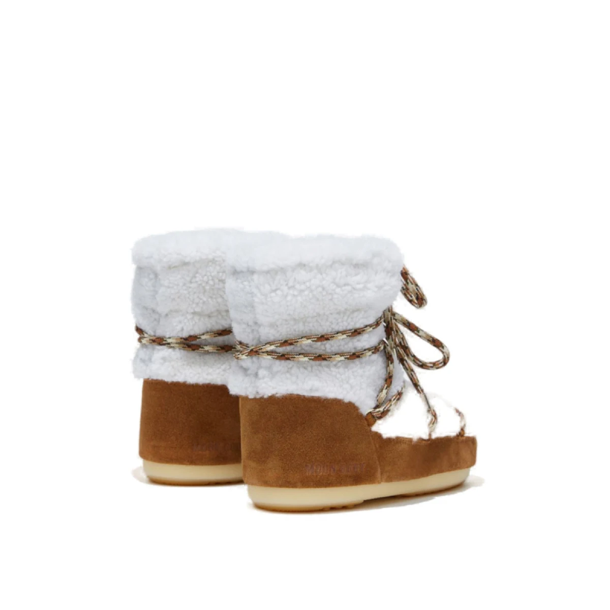 Dievčenské nízke zimné topánky MOON BOOT LIGHT LOW SHEARLING, 001 whisky off white - Pohlavie: Dievcata · záber 3