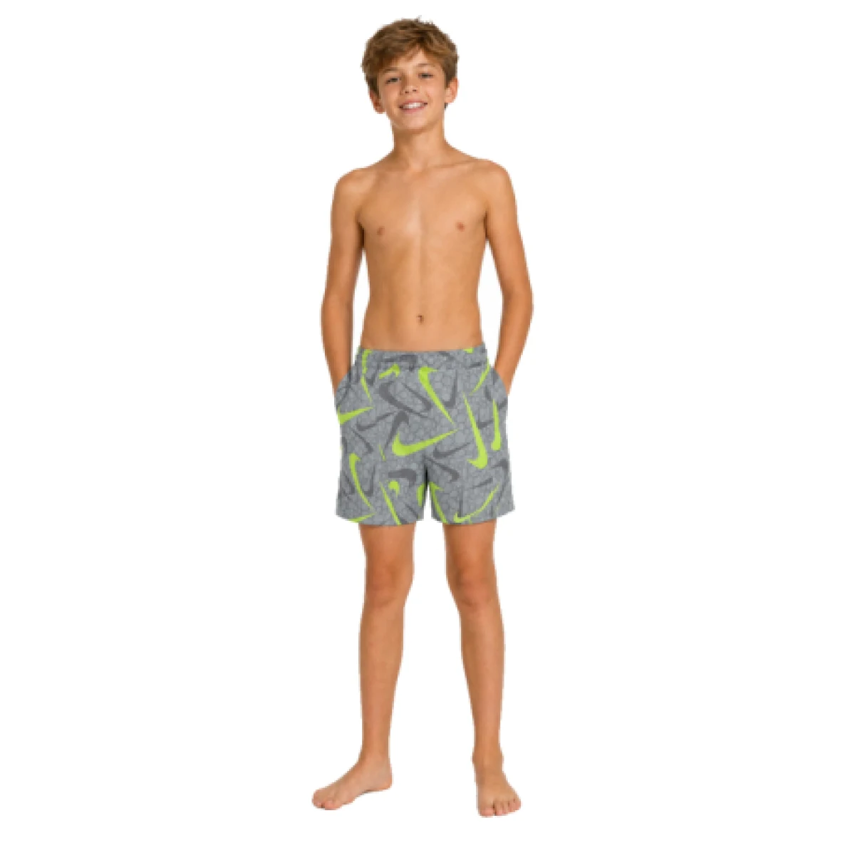 Fiú úszónadrágok NIKE SWIM Breaker Pebble 4 WOLF GREY · záber 1
