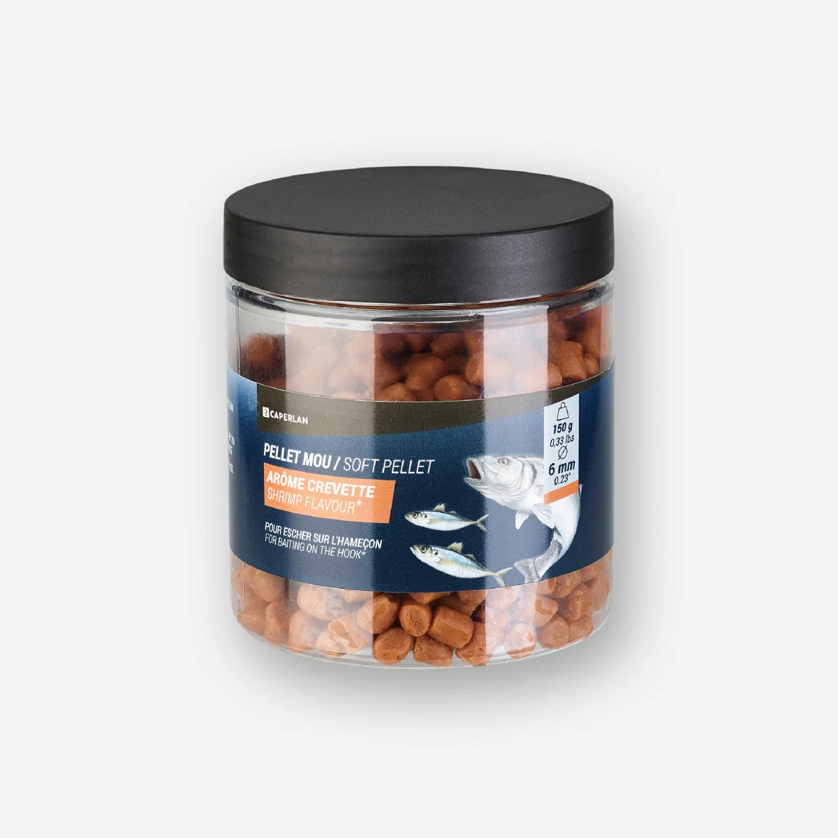 CAPERLAN Soft pellet Kreveta 6 mm na morský rybolov 150 g · záber 2