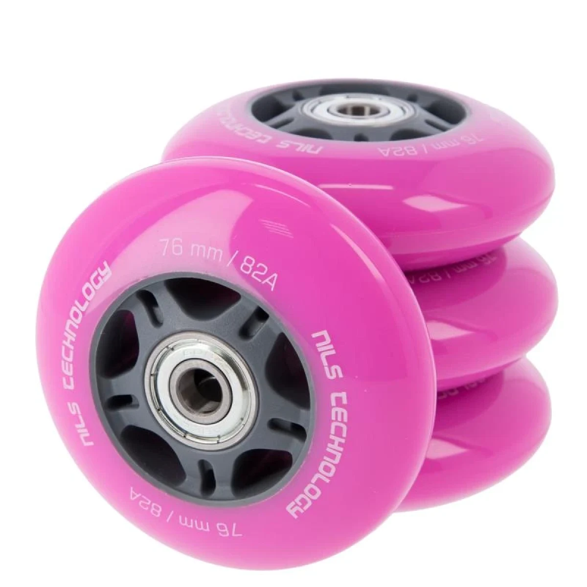 Nils PU kolečka s ložisky EXTREME 76x24mm ABEC 7 růžové · záber 1